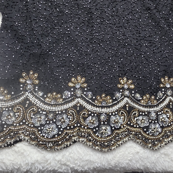 Vintage Elegant LAURENCE KAZAR Silk Blouse - intricate beading & sequin details - Picture 12 of 12